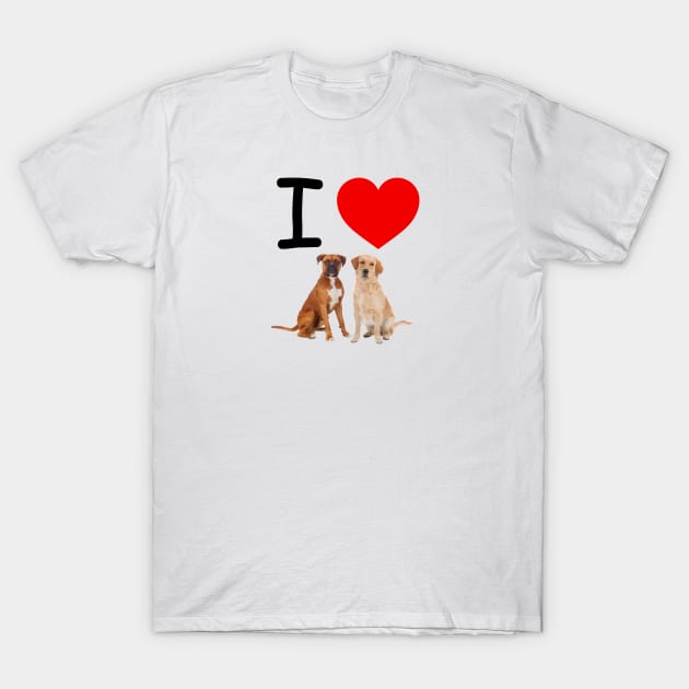 I HEART DOGS T-Shirt by EmoteYourself